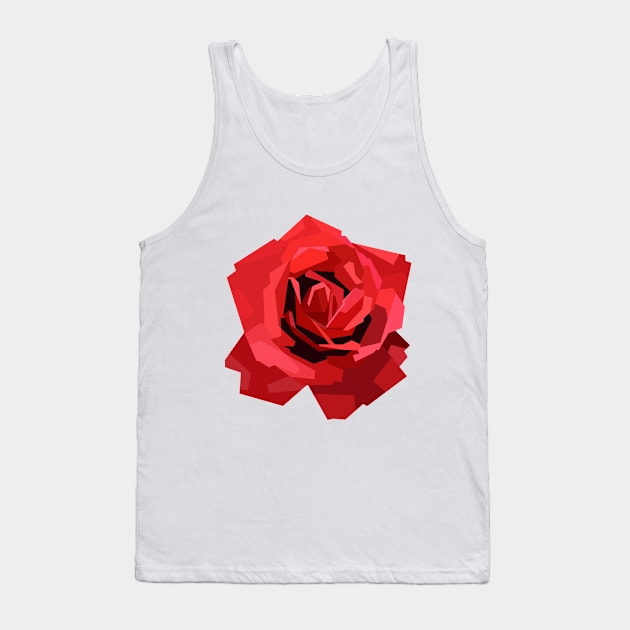 RED ROSE Tank Top by erikhermawann22